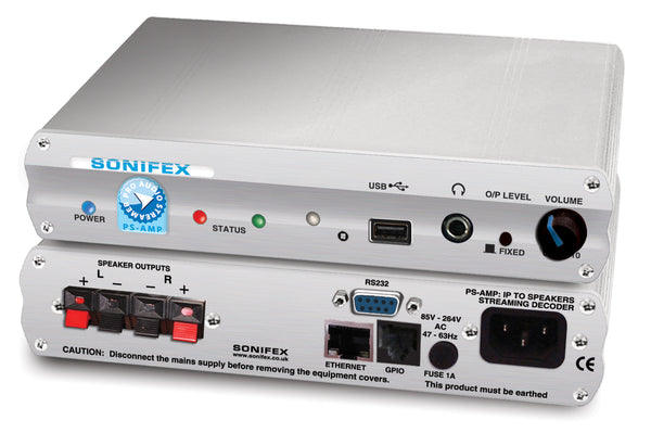 SONIFEX PS-AMP IP To Speakers Streaming Decoder