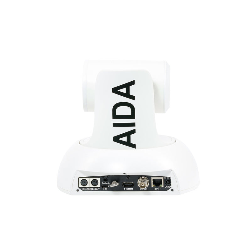 AIDA PTZ-NDI3-X20W Broadcast/Conference NDI|HX3 120fps FHD NDI/IP/SRT/HDMI PoE PTZ Camera 20X Zoom White