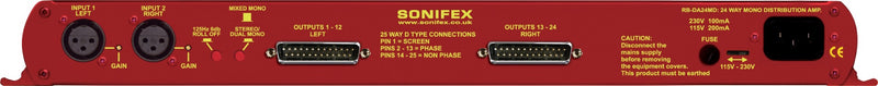 SONIFEX RB-DA24MD 24 Way Mono Audio Distribution Amplifier