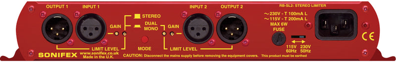 SONIFEX RB-SL2 Twin Mono or Stereo Limiter