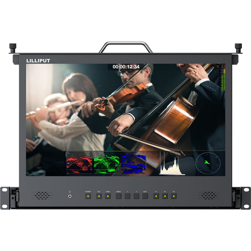 LILLIPUT RM-1731S 17.3-inch 1U Rack Mount 3G-SDI/HDMI Monitor for Live Streaming - RM-1731/S