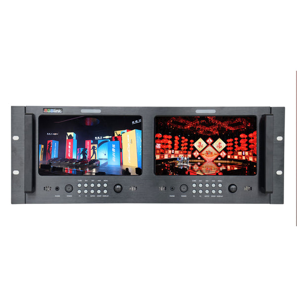 RGBlink RMS-8424S 8-inch Dual 3G/HDSDI/HDMI LCD Rack Mounting Monitor - 400-8424-02-0