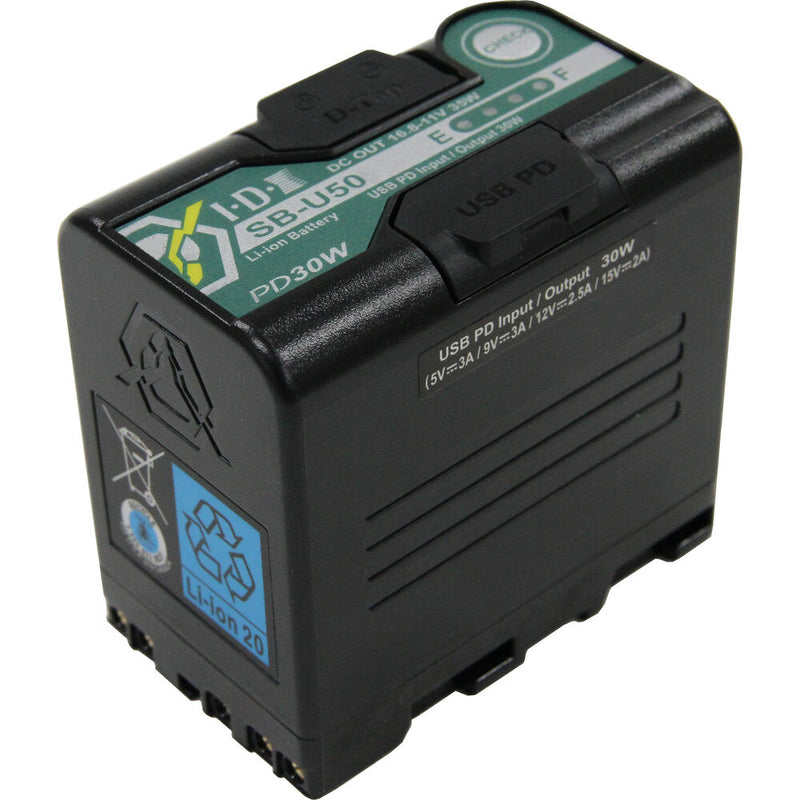 IDX SB-U50/PD 14.4V 48Wh Sony BP-U Type Battery with 1x D-Tap and USB PD