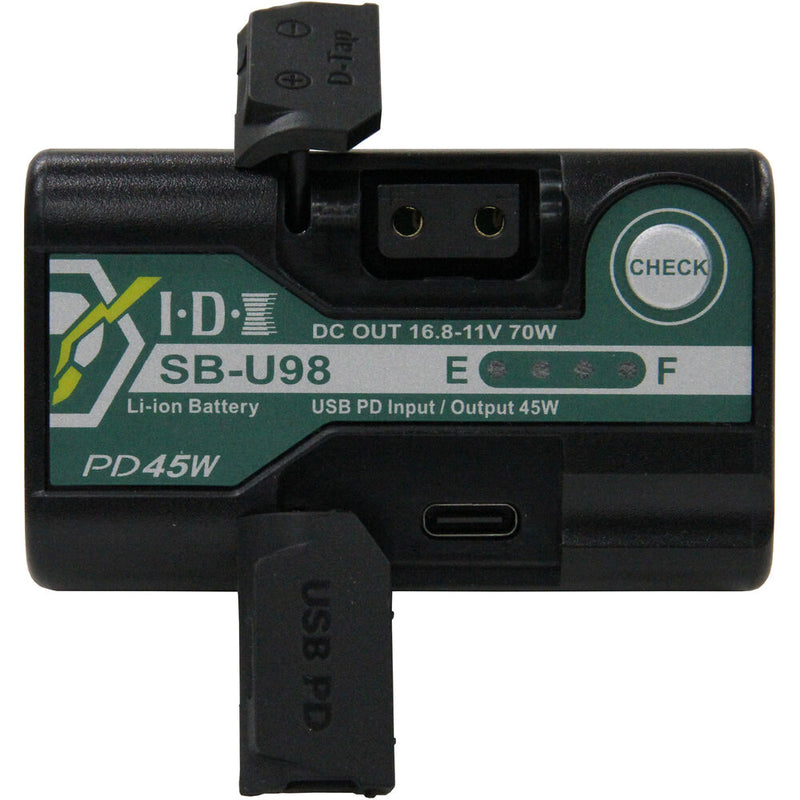 IDX SB-U98/PD 14.4V 96Wh Sony BP-U Type Battery with 1x D-Tap and USB PD