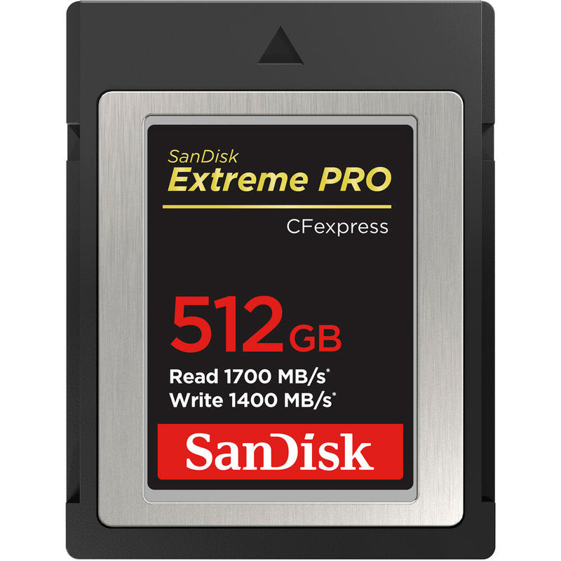 SanDisk Extreme PRO CFexpress Card Type B, 512GB, 1700MB/s Read, 1200MB/s Write - SDCFE-512G-GN4NN