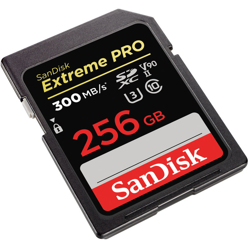 SanDisk Extreme PRO 256GB SDXC Memory Card up to 300MB/s, UHS-II, Class 10, U3, V90 - SDSDXDK-256G-GN4IN