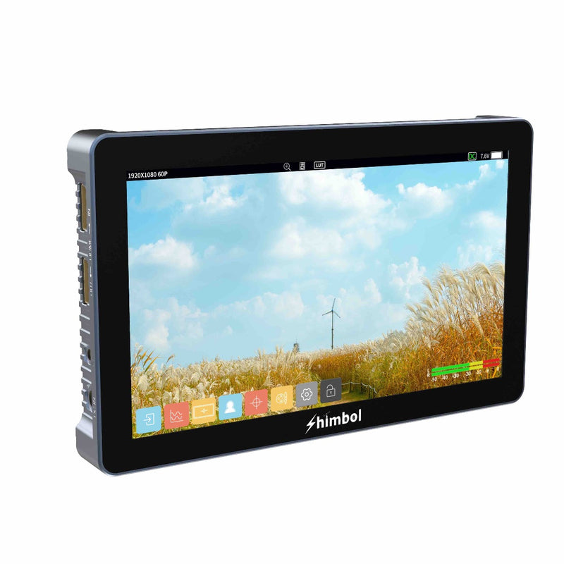 Shimbol M7 7-inch Professional On-Camera Monitor 1920x1080 2000 nits Touchscreen 3D Luts 4K HDMI + 3G SDI Metal Frame