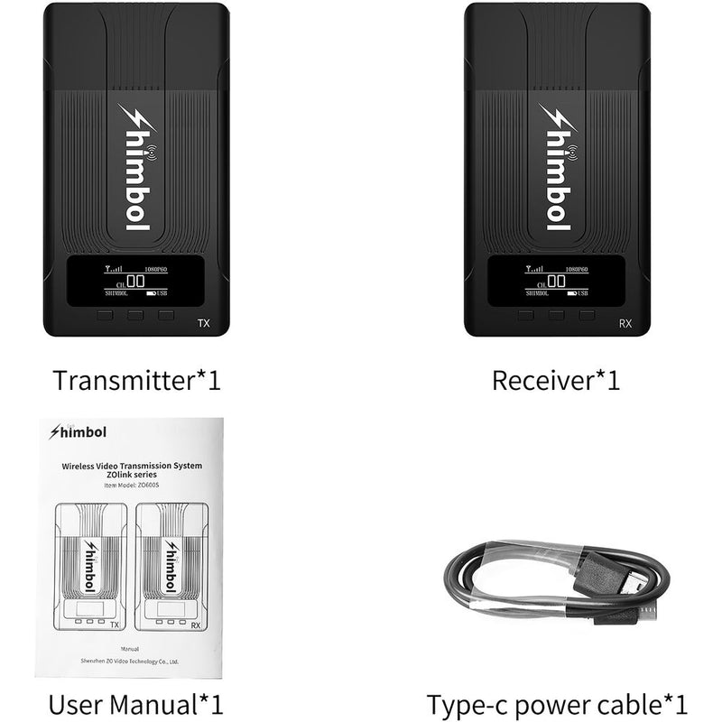 Shimbol ZO600S SDI & HDMI Wireless Transmitter / Receiver Kit