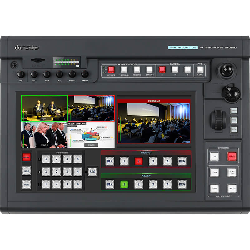 Datavideo PTC-285NDI 4K 3x Camera Live Steaming Kit with PTC-285 & ShowCase 100 Controller - DV-ATP4KPRO