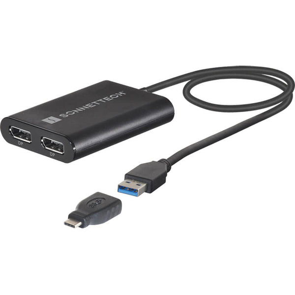 Sonnet DisplayLink Dual DisplayPort Adapter for M1 Macs - SON-USB3-DDP4K