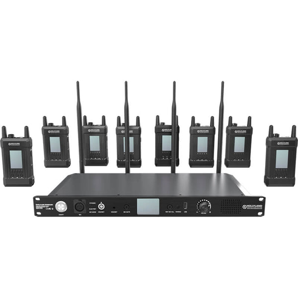 Hollyland SYSCOM T1000T Full Duplex Wireless Intercom System with 8 Belt Packs - HL-SYSCOM_1000T-8B