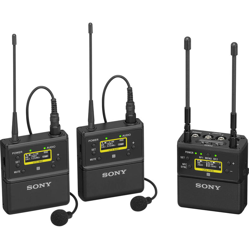 Sony UWP-D27 PRO Dual Channel Camera-Mount Wireless Omni Lavalier Microphone Kit - UWP-D27/K33PRO