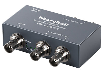 Marshall Electronics VDA-104-3GS-2 1 x 4 3G/HD/SD-SDI Reclocking Distribution Amplifier