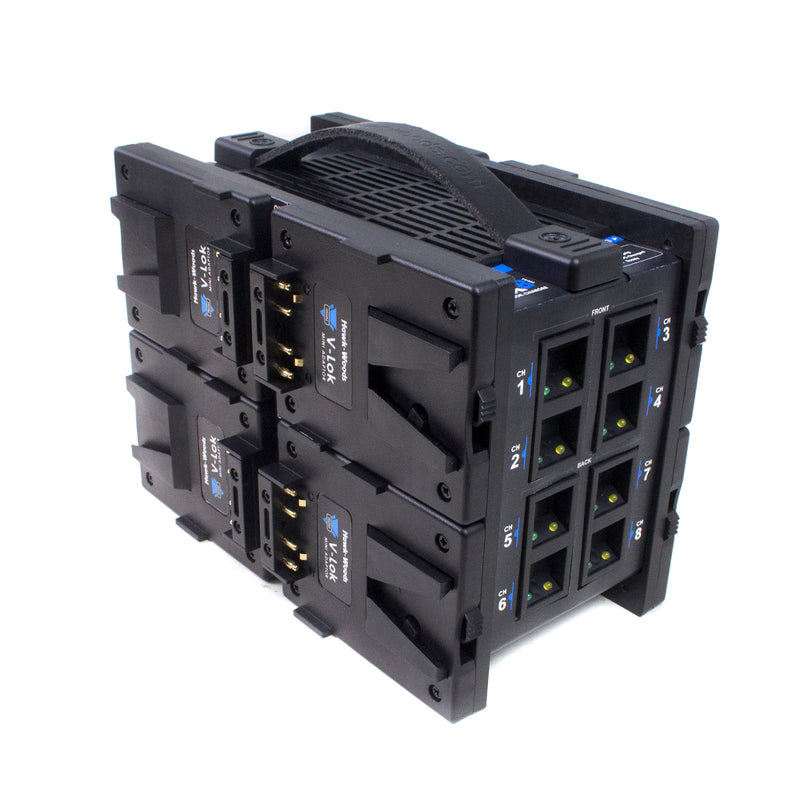 Hawk-Woods VL-MX8 Mini-VL 8-Channel 2.3A Mini V-Lok Semi-Simultaneous Charger