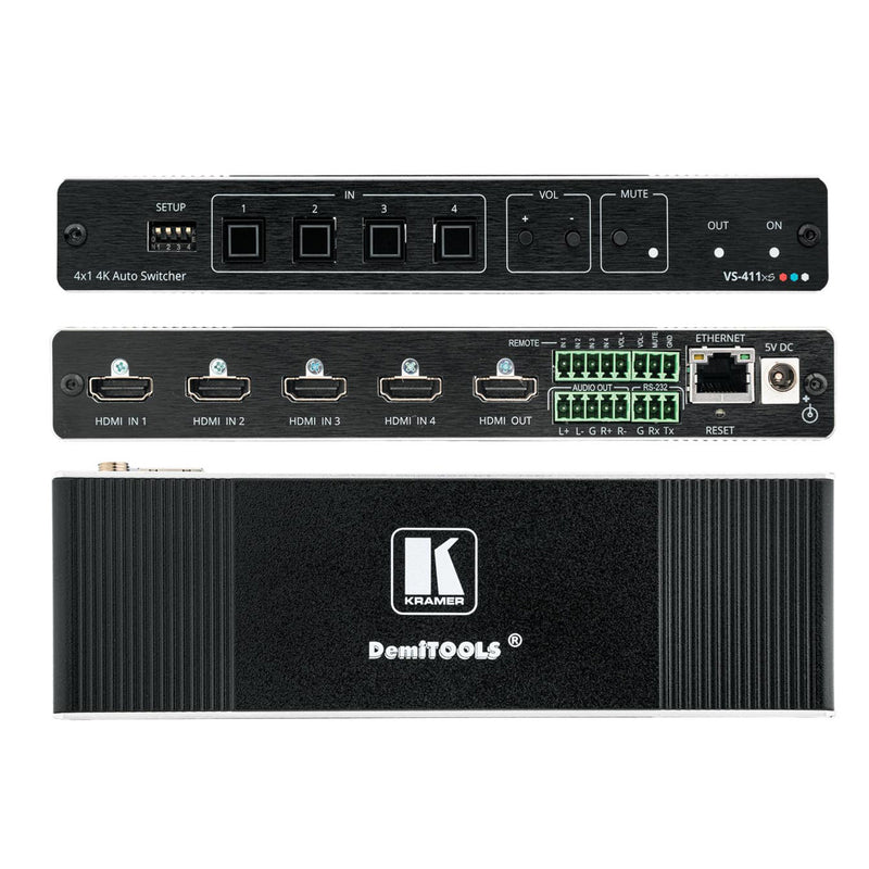 Kramer Electronics VS-411XS 4x1 4K HDR HDMI Intelligent Auto Switcher