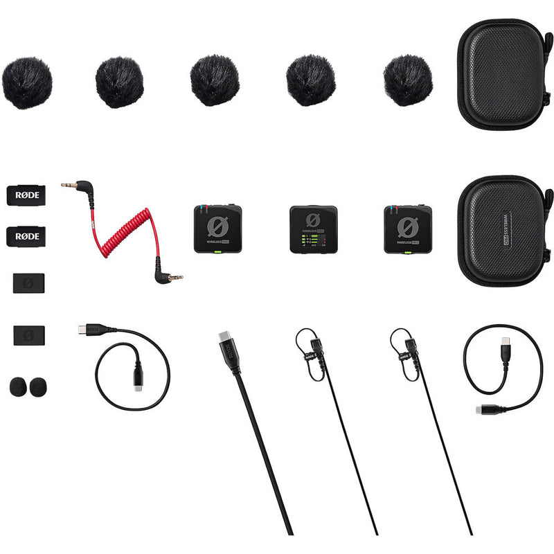 RODE Wireless PRO Clip-On Wireless Microphone System/Recorder with Lavaliers (2.4 GHz) for 2 people - WIPRO