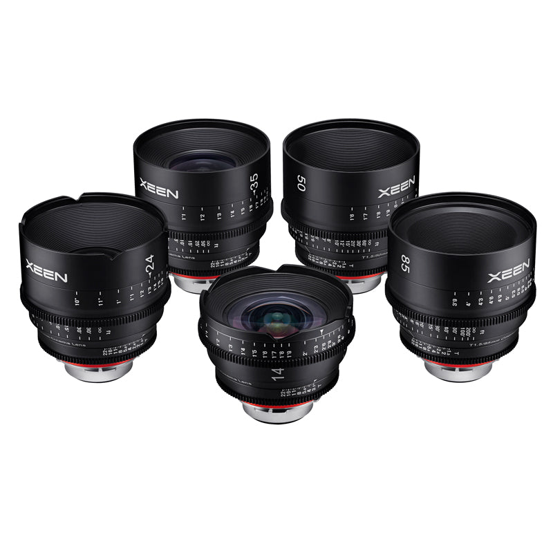 XEEN 5x CINEMA Prime Lens Kit 14/24/35/50/85mm PL Mount