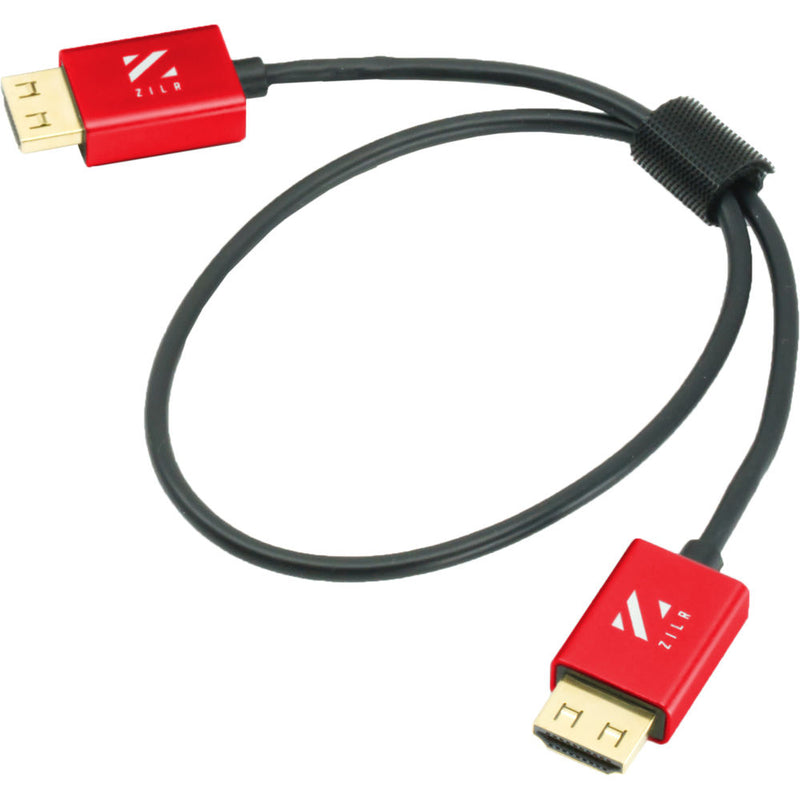 ZILR Ultra High-Speed HDMI Cable with Ethernet Hyper-Thin 8Kp60 Secure Type-A 45cm / 17.7in - ZRHAA03