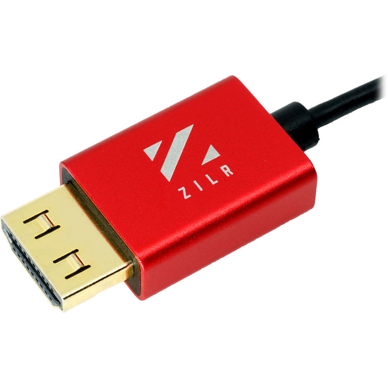 ZILR Ultra High-Speed HDMI Cable with Ethernet Hyper-Thin 8Kp60 Secure Type-A 45cm / 17.7in - ZRHAA03