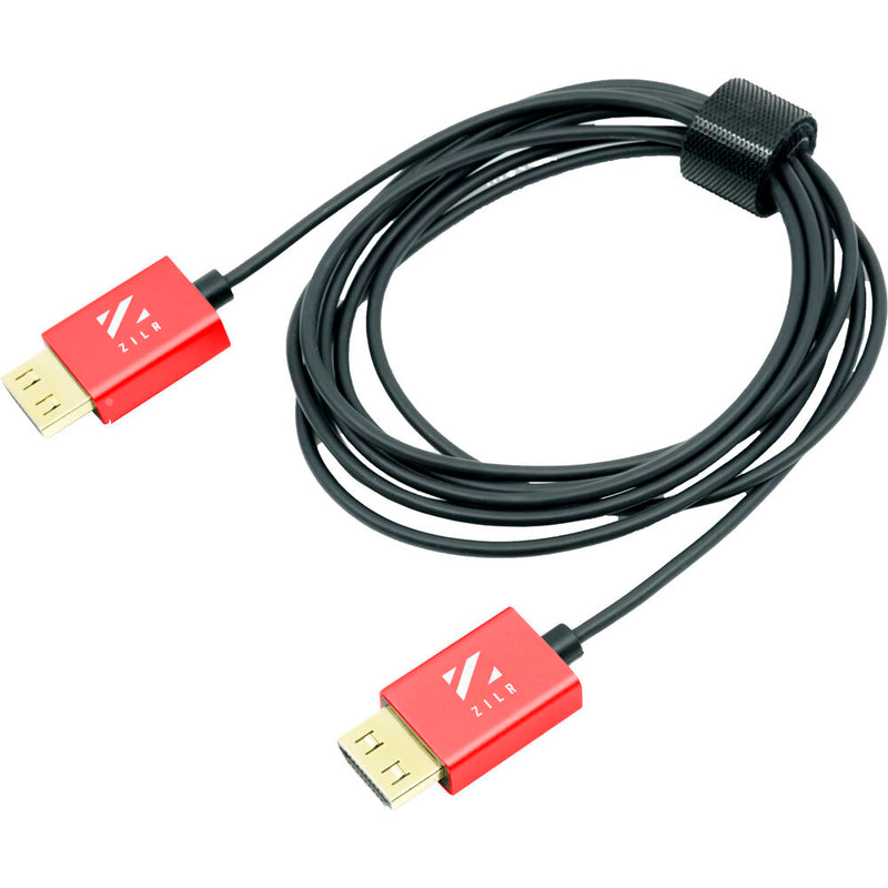 ZILR Ultra High-Speed HDMI Cable with Ethernet Hyper-Thin 8Kp60 Secure Type-A 2m / 6.6ft - ZRHAA05