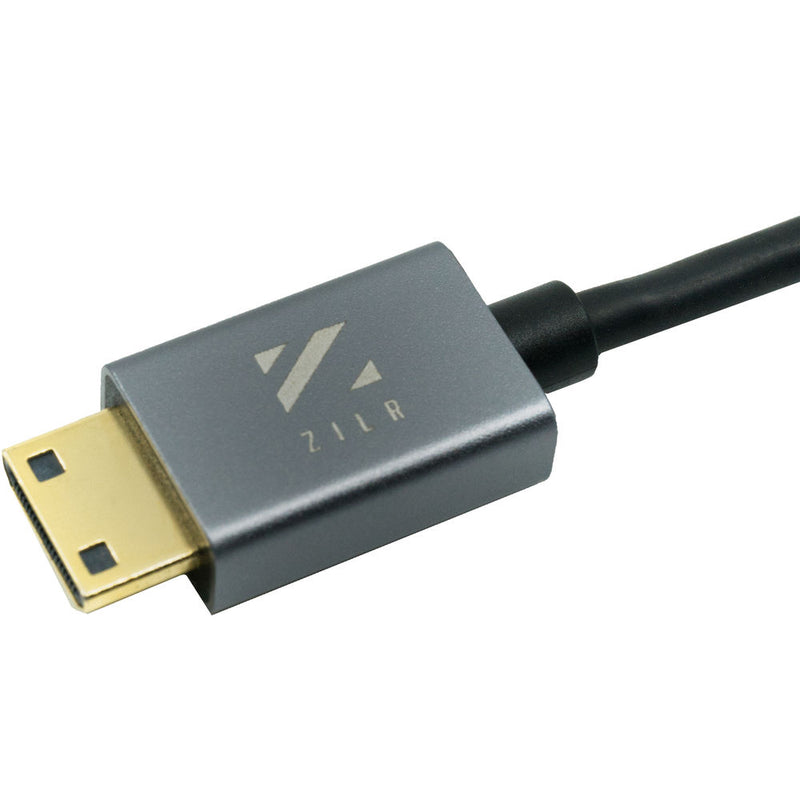 ZILR High-Speed HDMI Secure Cable 4Kp60 Hyper-Thin Type-A Full to Type-C Mini 45cm / 17.7in - ZRHAC01